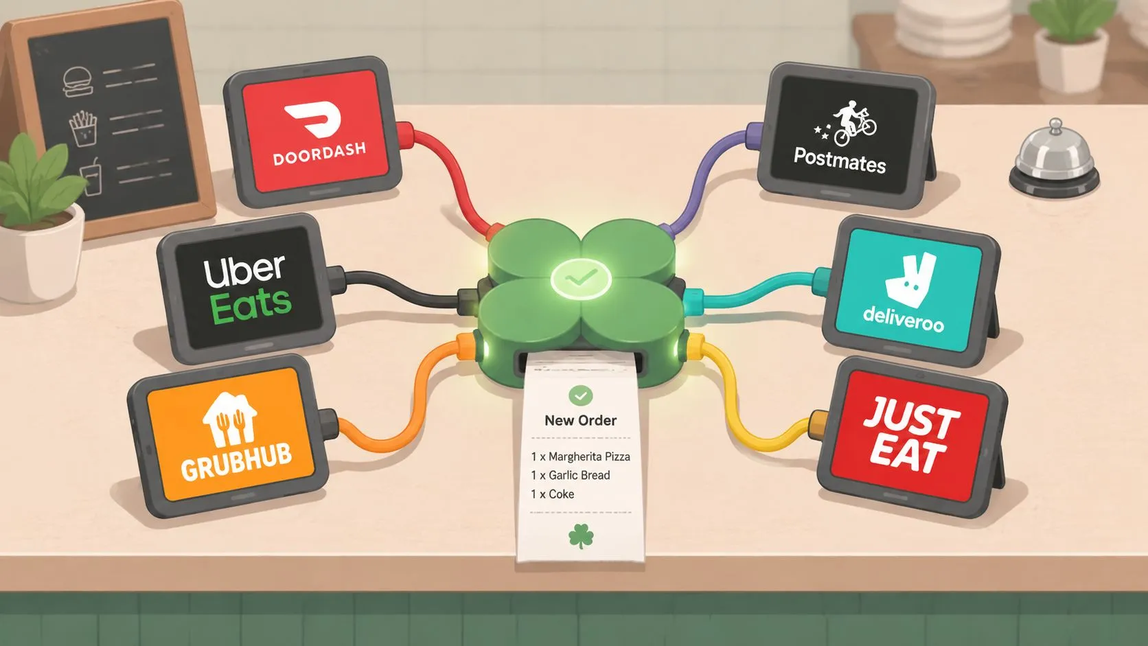 Clover API integration streamlining restaurant operations and connecting delivery apps to POS systems.