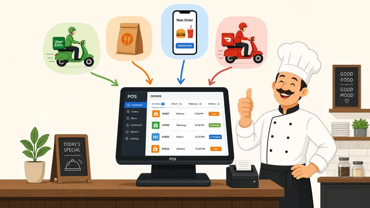 Comparison chart of order management systems for restaurants, highlighting features, integrations, and costs.