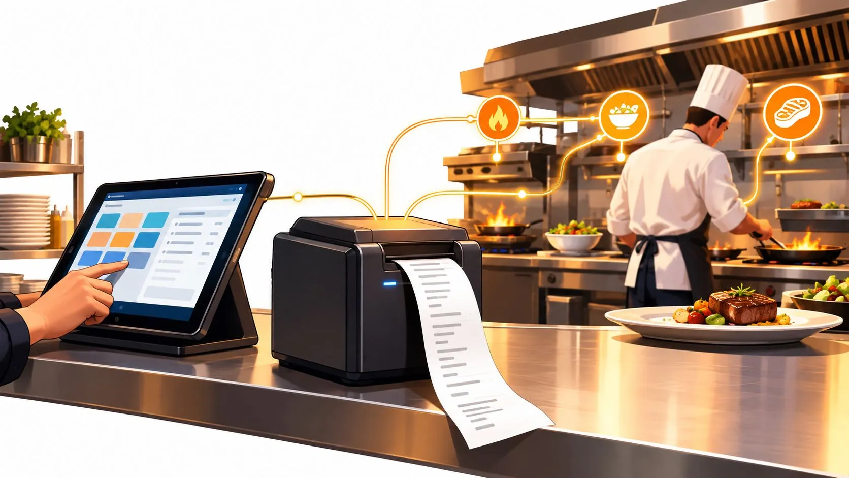Comparison of thermal and impact kitchen ticket printers for restaurant operations in 2026.