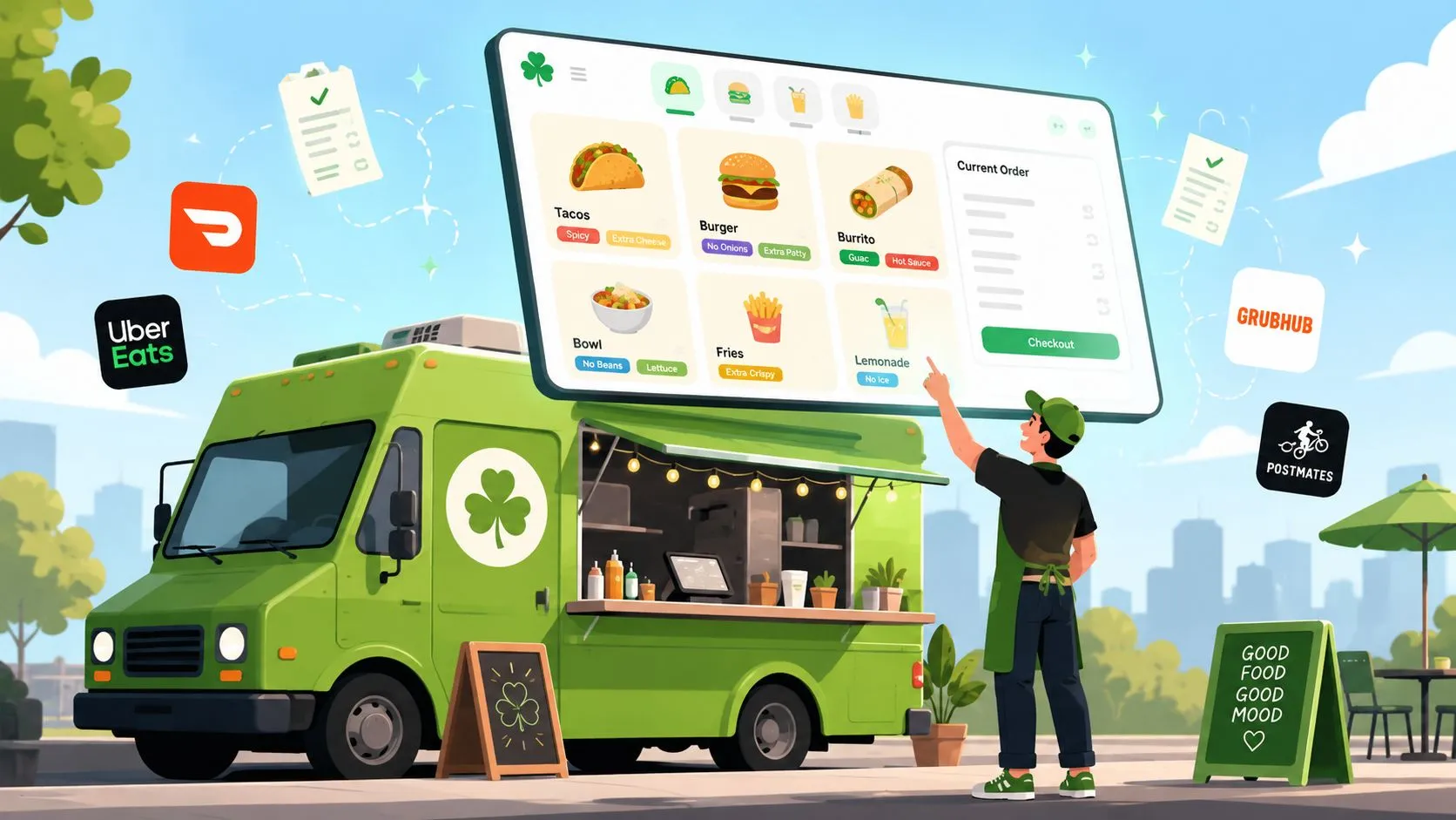 Clover food truck menu setup with practical steps, modifiers, combos, and delivery tips for efficiency.
